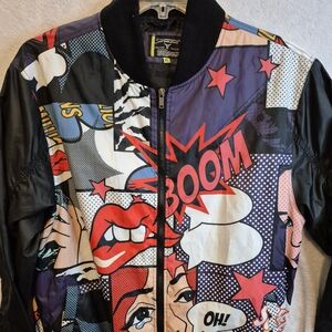 Screenshot  All Over Graphic Zip Front Jacket XL